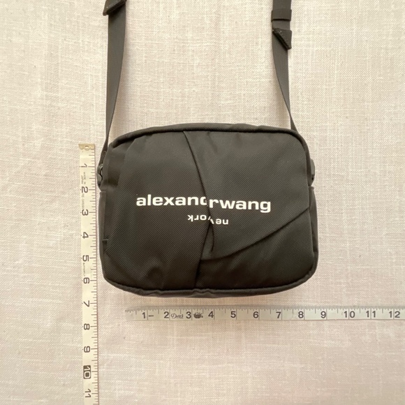 Alexander Wang Wangsport Front Logo Crossbody Black Nylon Bag NWOT - Picture 5 of 16